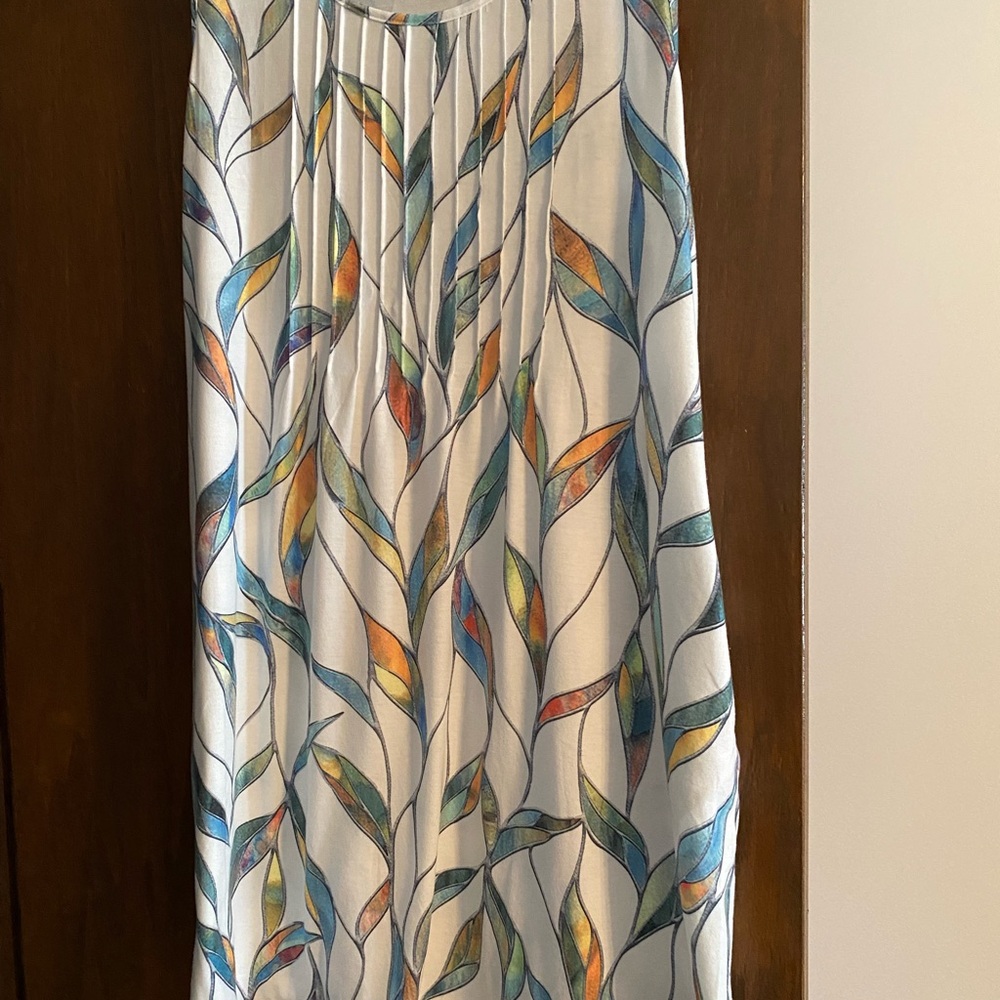 Colorful Leaf Print Women's Dress